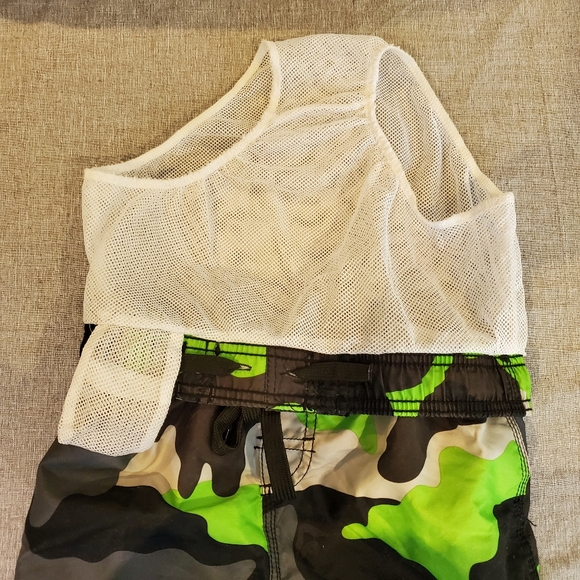 Kanu Surf Boys Swim Trunks Board Shorts  L 14 16 Green Black Gray Camo - Picture 3 of 8